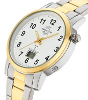 Master Time Herren Funkuhr Bicolor Edelstahl Quarz mit Datum