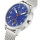 Master Time Herren Funkuhr Milanaiseband Blaues Zifferblatt DCF77 Ewiger Kalender