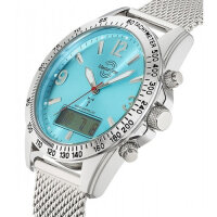 Master Time Herren Funkchronograph Big Date Milanaiseband...