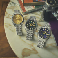 Seiko 5 Sports Automatik-Herrenuhr Gelbes Zifferblatt...