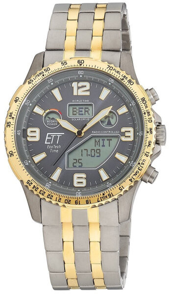 Herrenuhr Funk Solar Drive Professional World Timer Titan -Eco Tech Time Modell: EGT-11722-52M