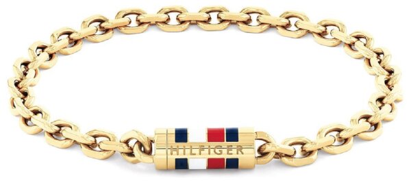 Tommy Hilfiger Herren Bruce Chain Armband Goldfarben Edelstahl Magnetverschluss