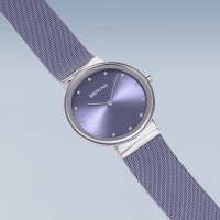 Damen Armbanduhr Klassische Elegante Bering 10135-908 Lavendel Zifferblatt Milanaiseband