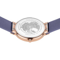 Damenarmbanduhr BERING Classic mit Roségoldglänzendem Gehäuse und Lavendelfarbenem Milanaiseband  und Zifferblatt Bering Modell: 14531-968
