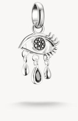 Charm-Anhänger Wednesday Schwarze Tränen Zirkonia Recyceltes Silber Connect - THOMAS SABO Modell: CC1319-643-11