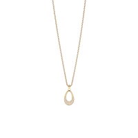 Arctic Pavé Halskette: Elegantes Gold Design mit funkelnden Kristallen - Bering Modell: 457-27-500