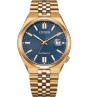 Herrenuhr, robustes Automatikwerk, schwarzes Zifferblatt - Citizen "Tsuyosa": NK0020-55E