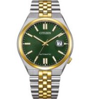 Herrenuhr, robustes Automatikwerk, schwarzes Zifferblatt - Citizen "Tsuyosa": NK0020-55E