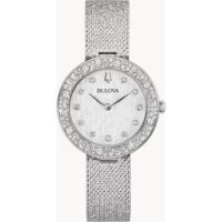 Bulova 96L329 Crystal Phantom Damenuhr - Elegante 30,5mm Edelstahl Quarz 3 ATM