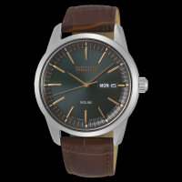 Herrenuhr, Klassisch, Solar, Edelstahl Lederband,...