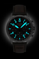 Herrenuhr, Quarz Chronograph aus Edelstahl - Schwarzes...