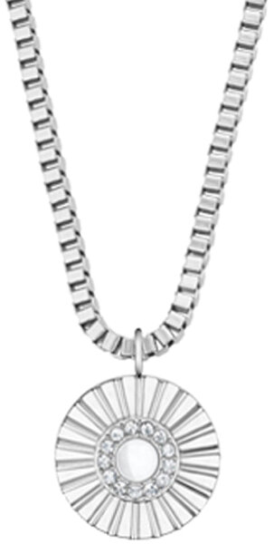 Halskette mit funkelndem Kristall-Anhänger, silber glänzend - BERING Modell: 465-150-450