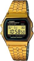 Unisex Retro Digitaluhr aus Edelstahl Gold Schwarz -...