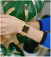 Casio Vintage Herrenuhr AQ-230GA-5AMQYES Gold Braun Analog-Digital Edelstahl