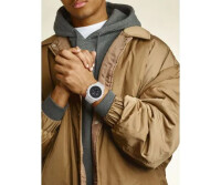 Herrenuhr weiß Karbongehäuse schwarzes...