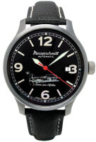 Herrenuhr, Automatik-Edelstahl - Schwarz - Messerschmitt Modell: ME-42Stern-A