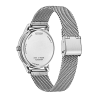 Damenuhr aus Edelstahl, mit weißem Zifferblatt - Citizen Modell: EM1220-82A