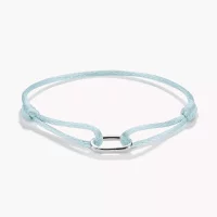 Damen Textilarmband mit Connect Link, Türkis -...
