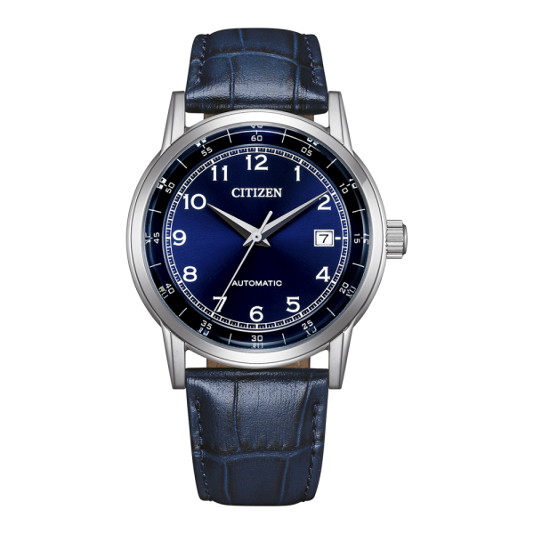 Herrenuhr, Automatik mit blauem Zifferblatt - Citizen Modell: NJ0210-13L