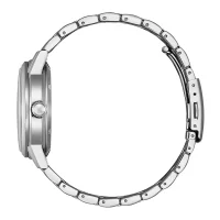 Herrenuhr, Automatik mit Edelstahlband, weißes...