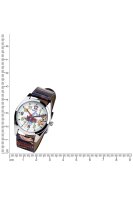 Scout Kinderuhr analog aus der Serie "Classic" mit mehrfarbigem Kunstlederband mit Flammen, Feuerwehr-Motiv und Quarzwerk