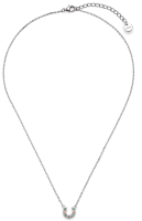 Kette mit Hufeisen-Anhänger und bunten Steinen -...