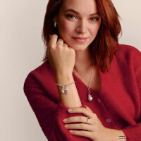 Charm-Anhänger mit Perle Snoopy Woodstock PEANUTS Connect 18k Vergoldung