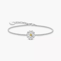 Armband Blume Lovely Daisy mit Steinen Silber
