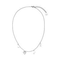 s.Oliver Halskette mit Love-Schriftzug und Herz-Motiv -...