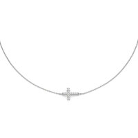 Damen-Armband, Kreuzmotiv mit Zirkonia, Silber - s.Oliver Modell: SOJ-0281-B-21