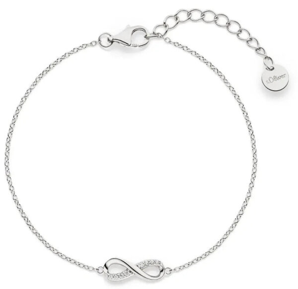 Damen-Armband, Infinity-Motiv aus 925er Silber - s.Oliver Modell: SOJ-0294-B-20