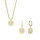 Damen Schmuck-Set, goldfarben mit Zirkonia - BERING Modell: Arctic-Flowers-Set-gold-white