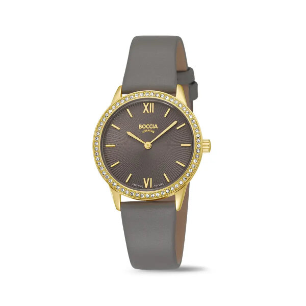 Boccia Titanium Damenuhr 3382-03 – Elegante Quarzuhr vergoldet 32 mm